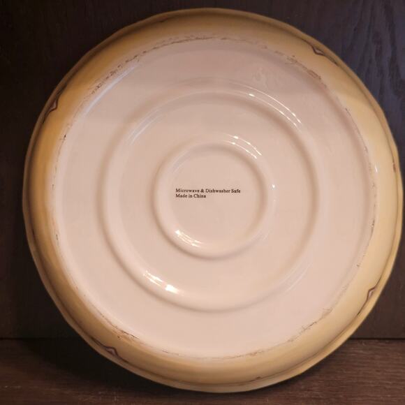 Old Fashion Ginger & Spice Gingerbread Pie Plate Dish Christmas Winter 10" x 2" - Picture 3 of 3